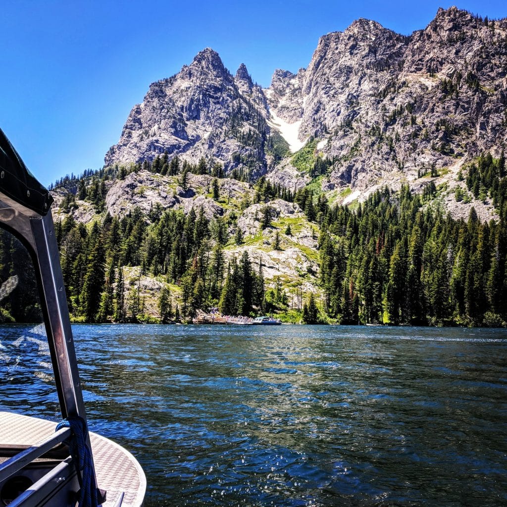 The Grand Tetons Boat View